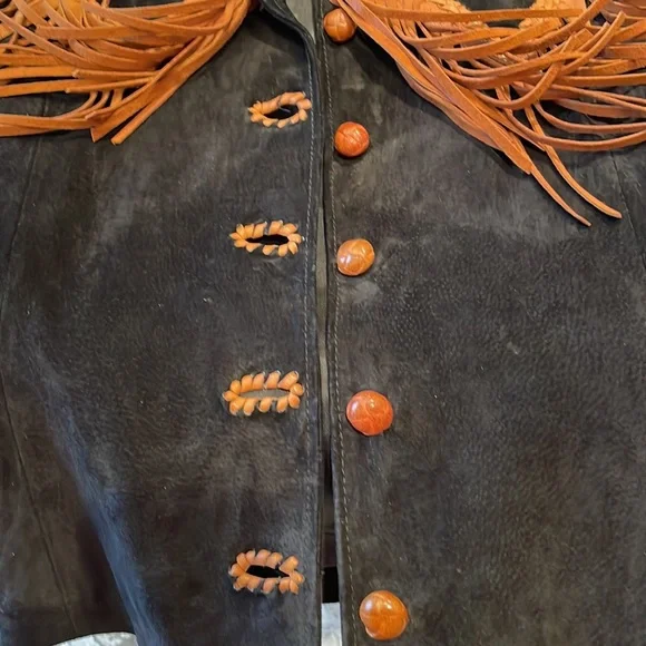 ECHO MOUNTAIN Vintage black suede woman’s jacket, size 8. VGUC - Picture 9 of 13
